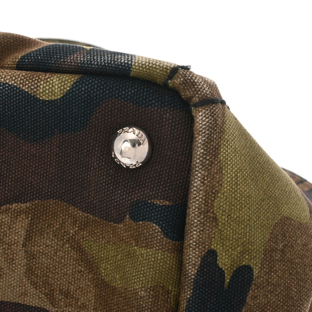 Prada Camouflage Tote Canapa Canvas Bag - Picture 7 of 11